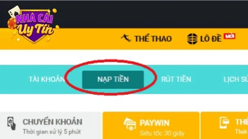 Nạp tiền Five88