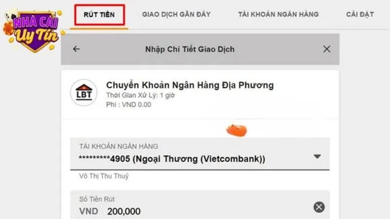 Rút tiền 188bet